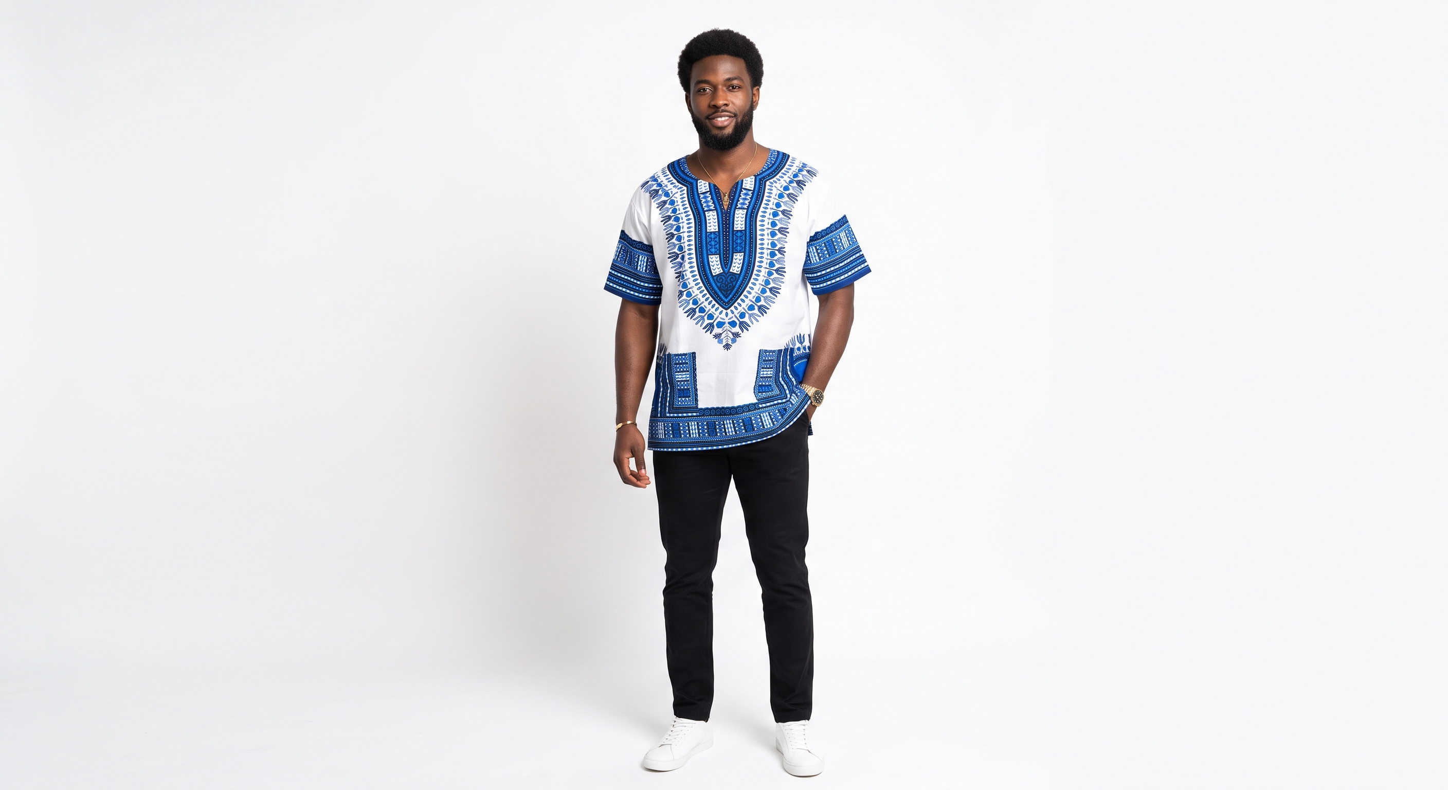Men's Dashiki Short-Sleeve Shirt