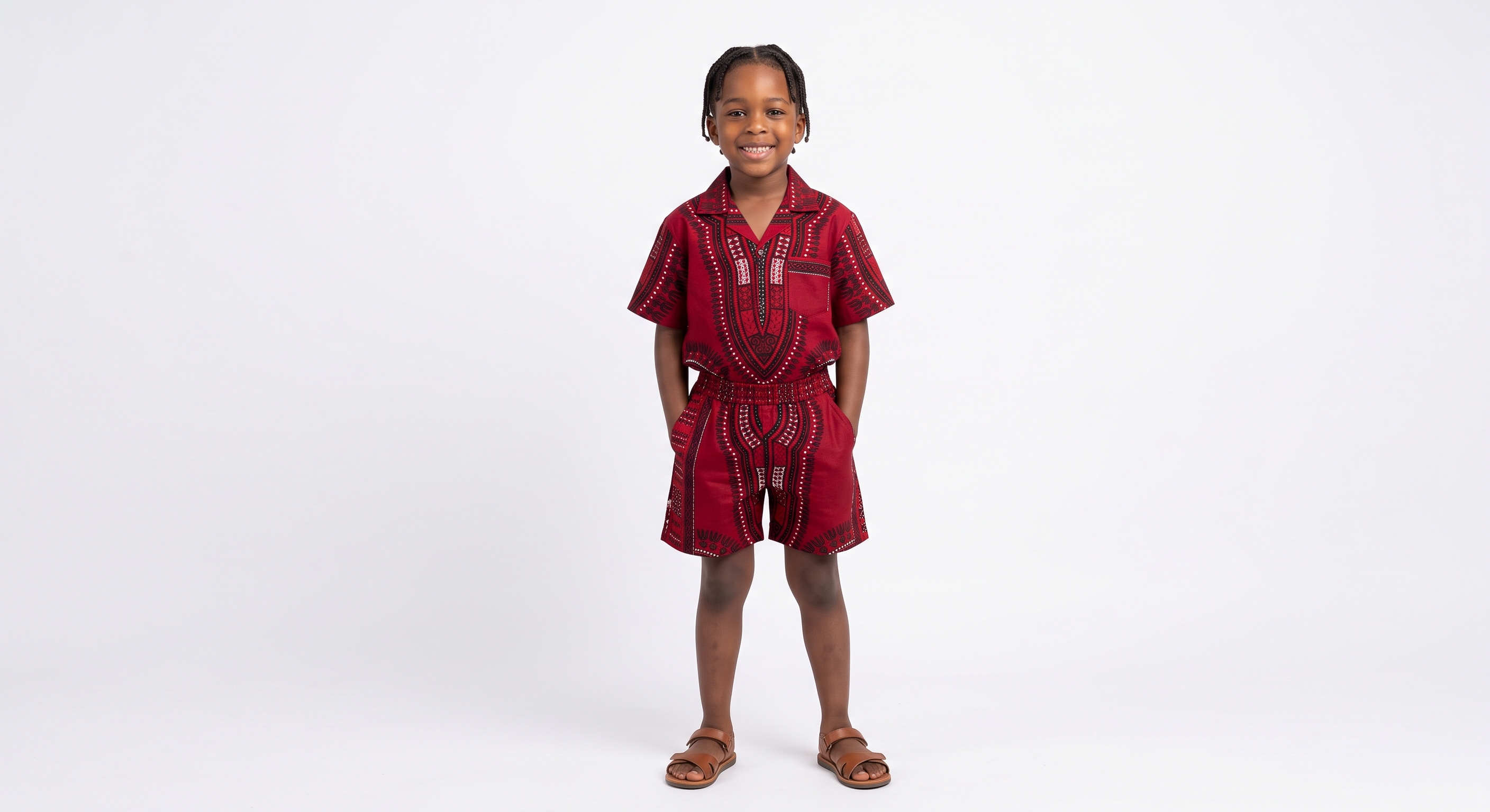 Kids' Ankara Shirt & Shorts Set