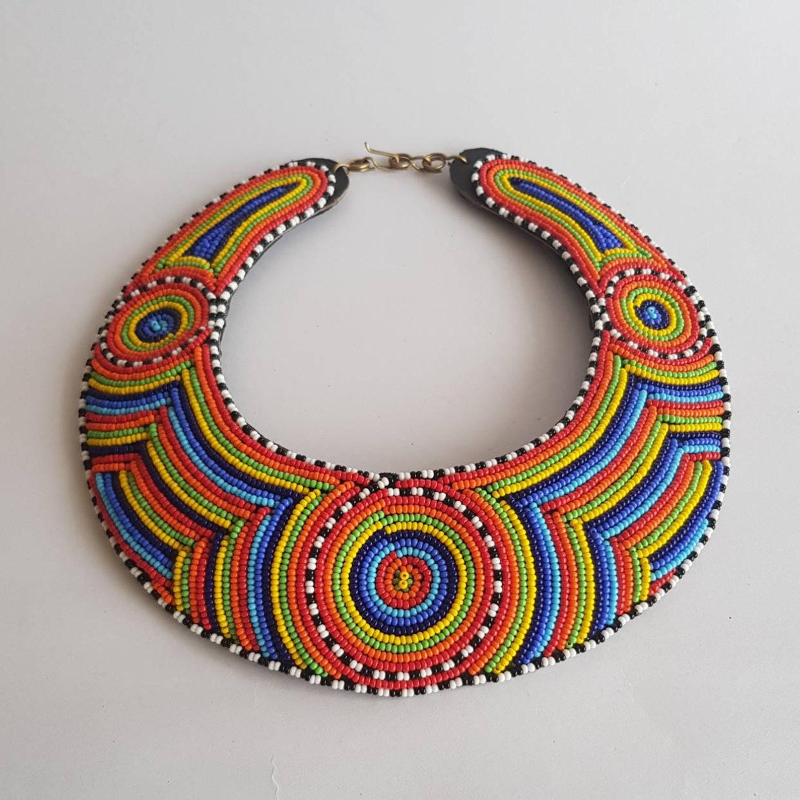 African Beaded Statement Necklace